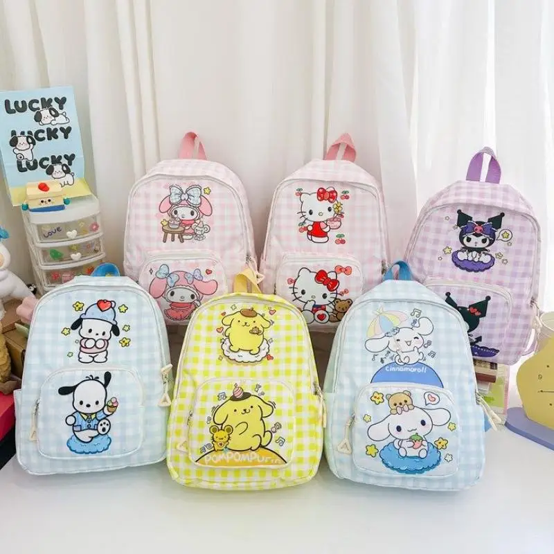 

Sanrio My Melody Fashion Cartoon Light Weight Backpack Children New Style Cute Large Capacity Print Casual Portable Commuter Bag