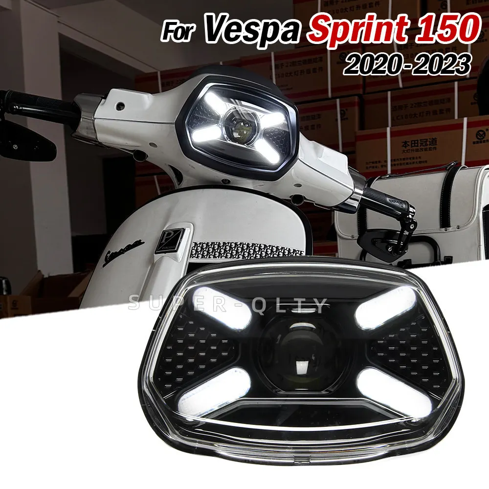 Front Headlamp For VESPA Sprint 150 LED Headlight Light Bulbs Motorcycle Front Headlamp Assembly