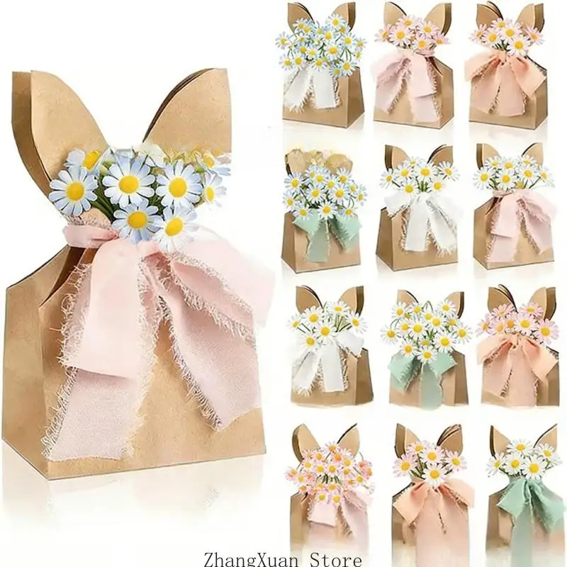 Set mit 12/24 eleganten, künstlerischen Geschenkbeuteln für Kinderpartys, perfekt für Osterleckereien und Festivaltreffen, 3 x – Detail 5