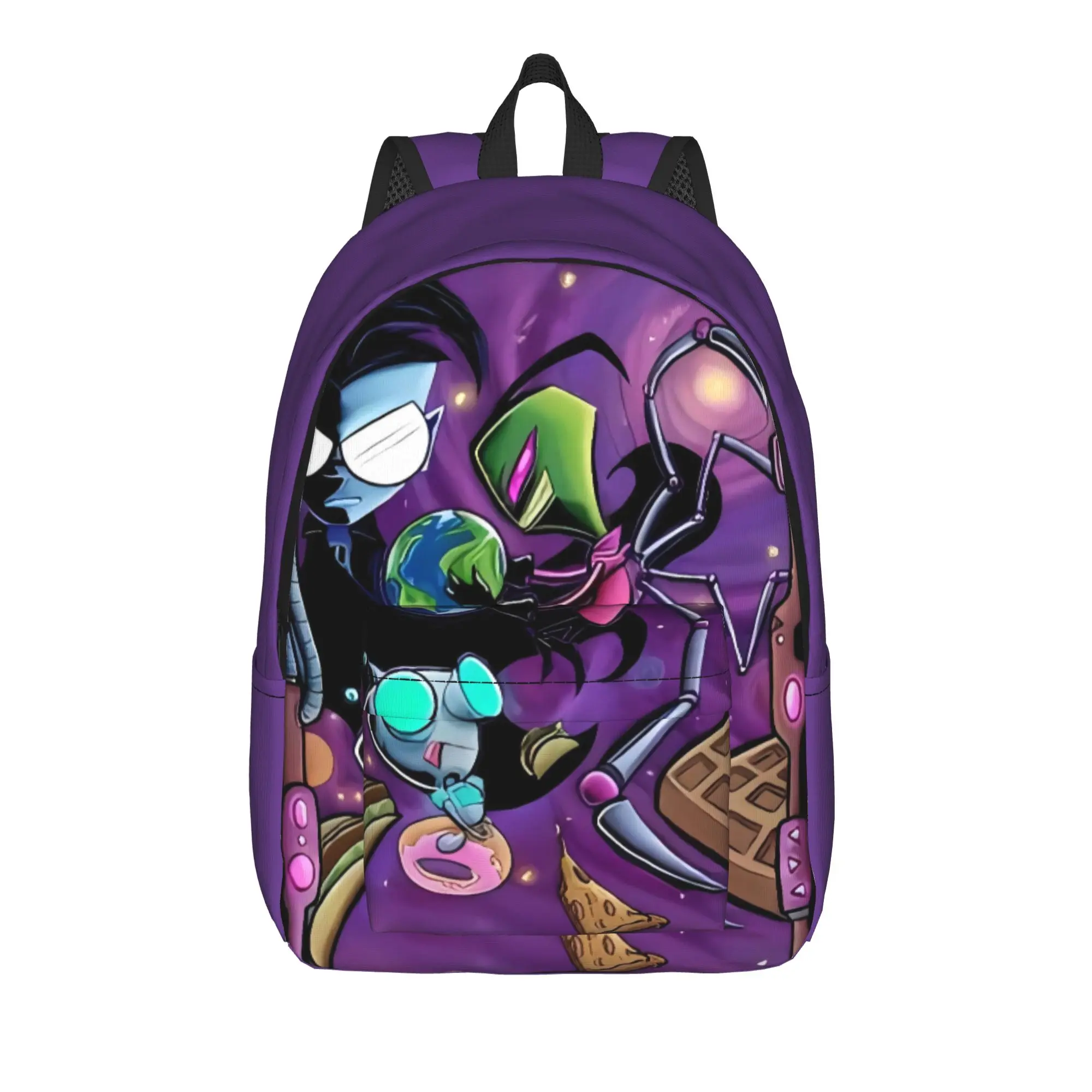 Invaders Zims Retrro Cartoon Backpack  Style Backpacks Women University Soft School Bags Colorful Rucksack