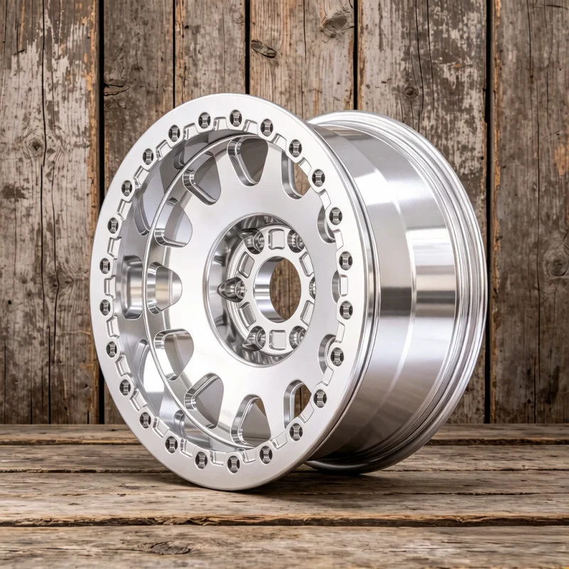 Rines Forjados Beadlock de Alta Gama para Camionetas Todoterreno, Acabado Pulido y Cepillado, de 16-18 Pulgadas para Jeep, Ford, Toyota, Chevrolet, GMC