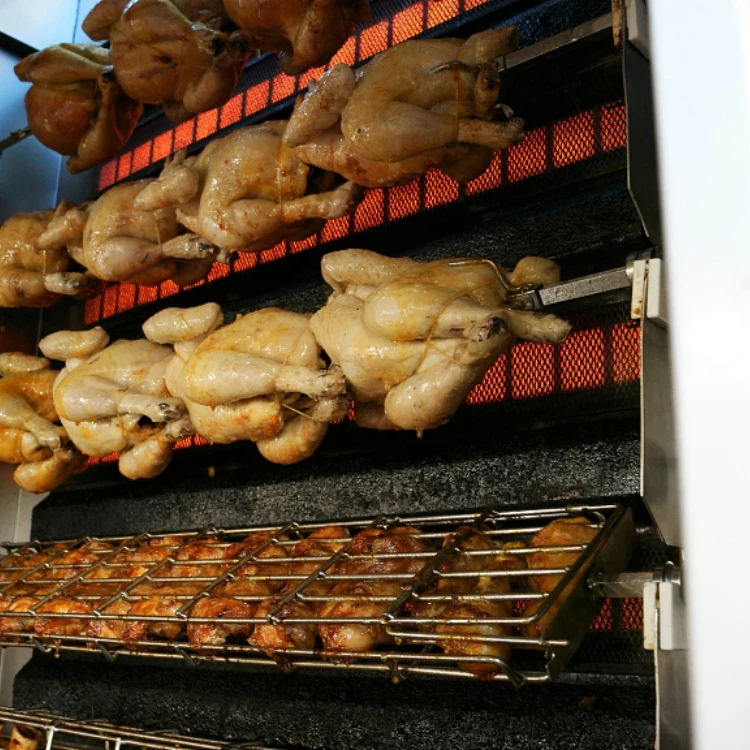 Commercial Gas Roaster BBQ Meat Chicken Rotary Grill Rack Oven Machine for Restaurant Chicken Rotisserie