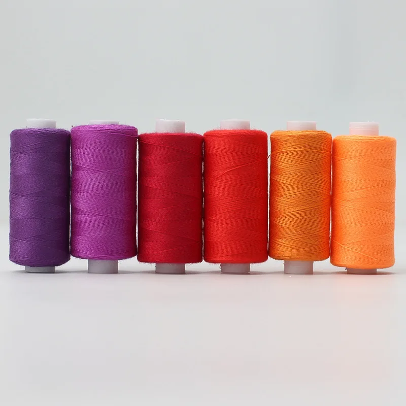 Household Multi-Color 402 Sewing Thread Hand Sewing Diy Polyester Thread Sewing Accessories Embroidery Spools Stitch 6PCS/Set