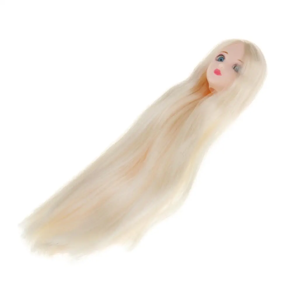 

1/6 BJD Doll Head Rooted Wig Hair for DIY Ball Jointed Doll Making and Blythe Accessories