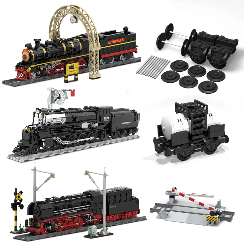 In Stock Steam Train 2878 57878 Wheels Holder Train DIY Train Aisle Tank Car Building Blocks Model Children Toy Birthday Gift