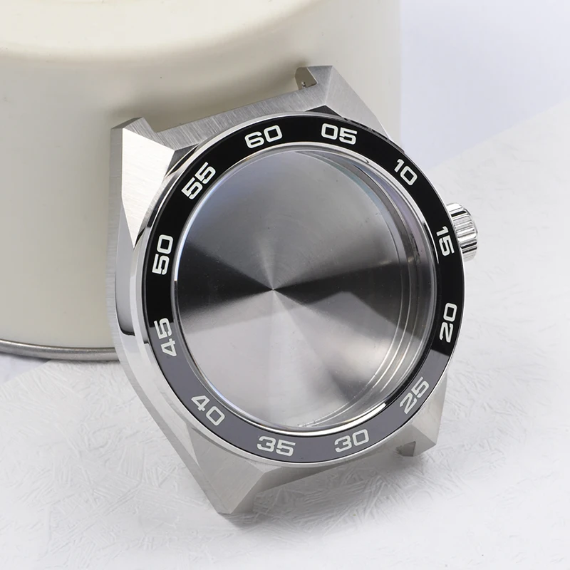 Cassa dell'orologio 3 in punto acciaio 43mm C3 Lume Cassa dell'orologio subacqueo Vetro zaffiro adatto per Seiko per NH35/NH36 Movimento automatico Orologio mod