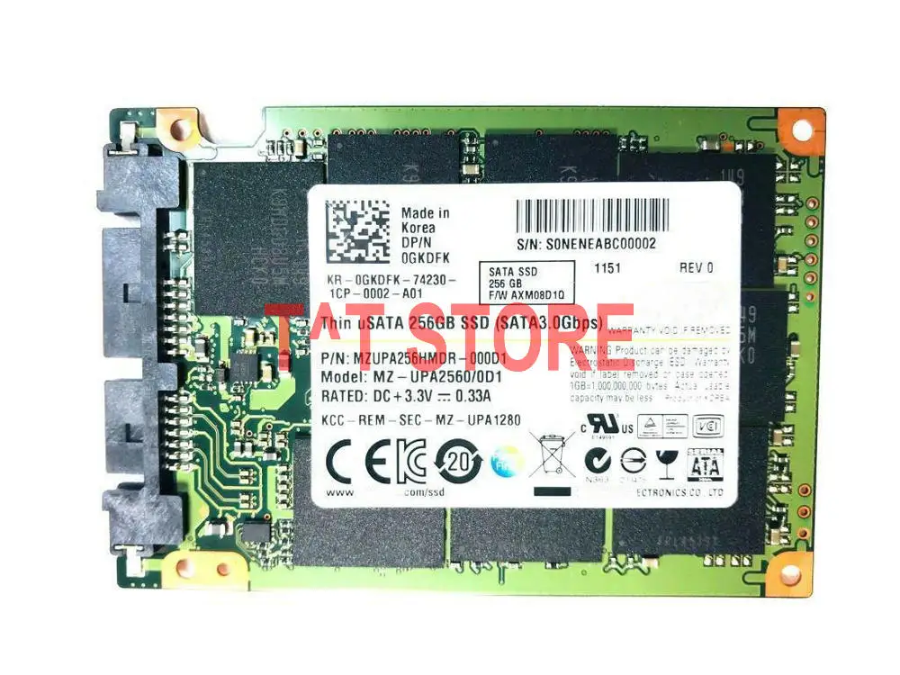 original MZUPA256HMDR Slim 256GB uSATA MLC Micro SATA 3Gb/s 1.8'' SSD Solid State Disk test good free shipping