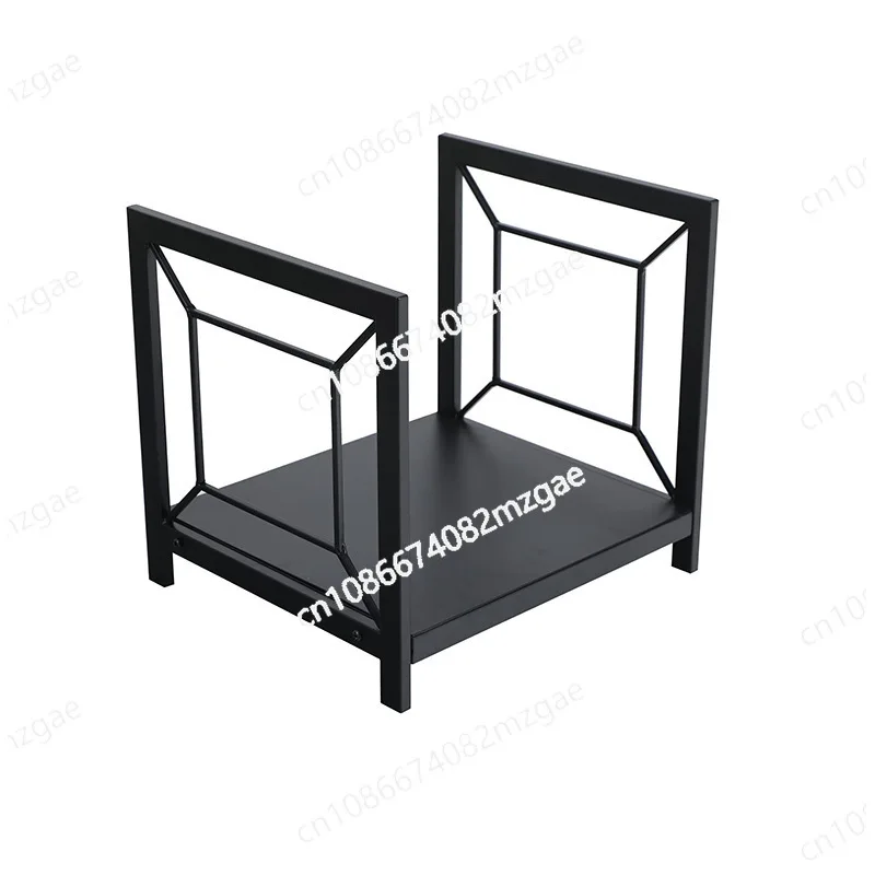 

Removable fire wood storage stacking rack European style metal simple floor firewood rack