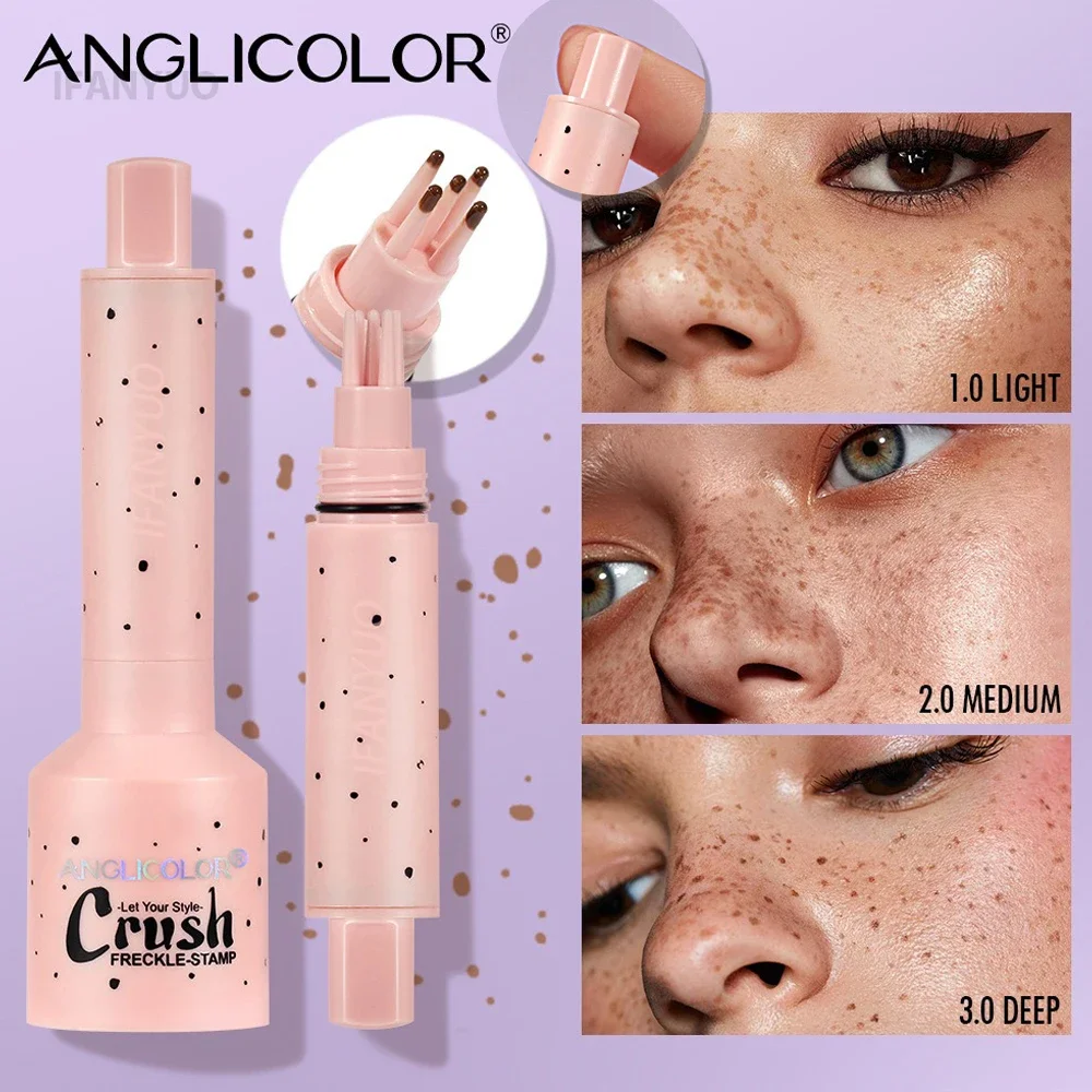Bolígrafo con sello para pecas, cojín de aire líquido, cabeza de cinco puntos, pecas, simulación Natural, punto falso, maquillaje duradero resistente al agua