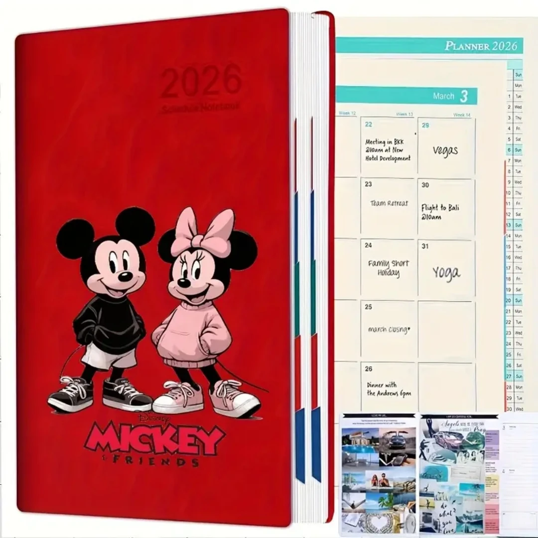 ديزني ستيتش 2026 تقويم ومخطط جديد للخطة اليومية دفتر التقويم ومسجل الانضباط الذاتي وإدارة الوقت 365 يومًا #2
