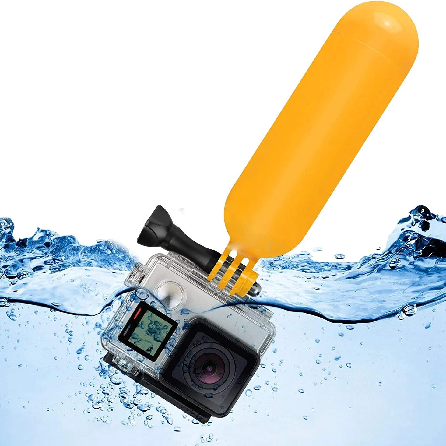 for Go Pro Accessories Yellow Water Floating Grip Monopod Handle Tripod For Gopro Hero 12 11 10 9 8 7 6 5 4 Dji action