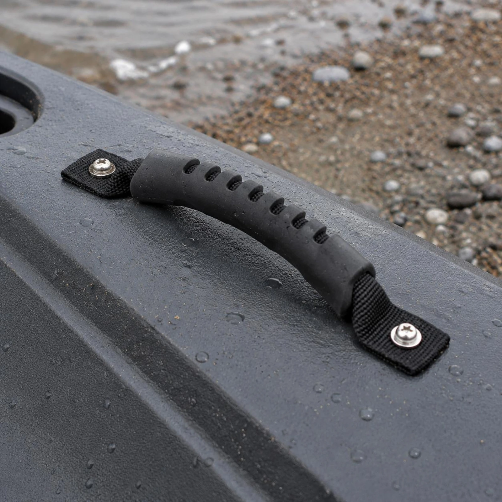 

2 Pieces Kayak Carry Handle Includes Screws and Washers Rubber Kayak Handle Boat Accessory Black Easy to Install