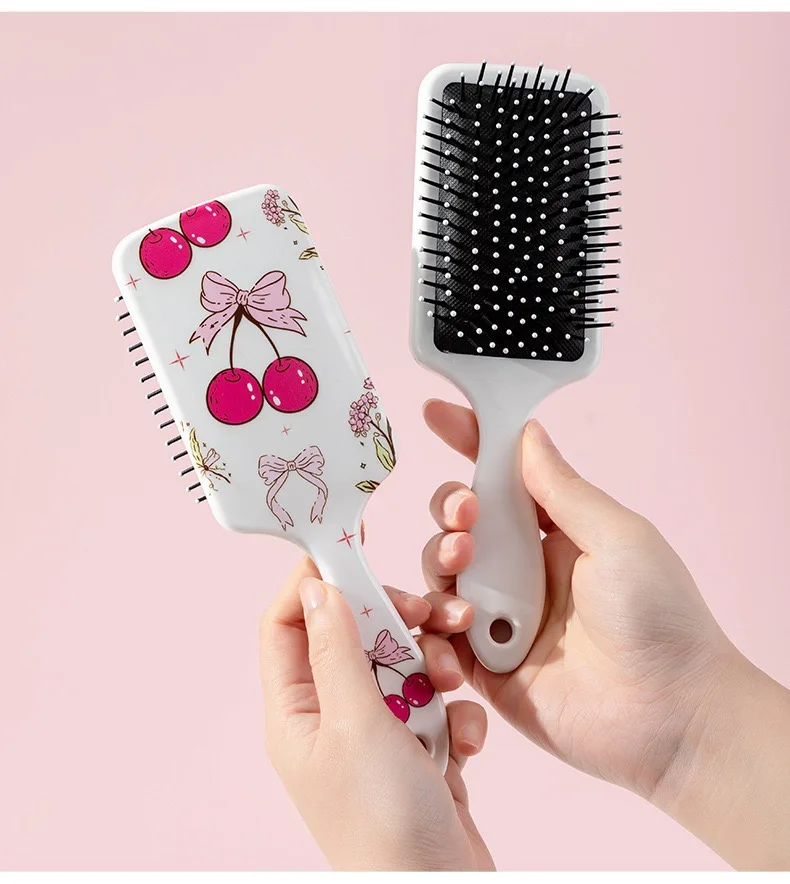 Fruit themed air cushion massage comb - suitable for massaging the scalp, tidying hair,Special for real hair wigs