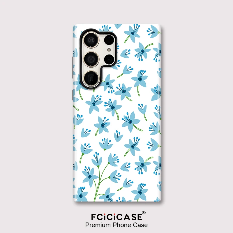 Fcicicase Flower Pattern Phone Case For Samsung Galaxy S25 Ultra S24+ S23 Plus S20 FE A56 A26 A36 A16 Anti-knock Back Hoesje