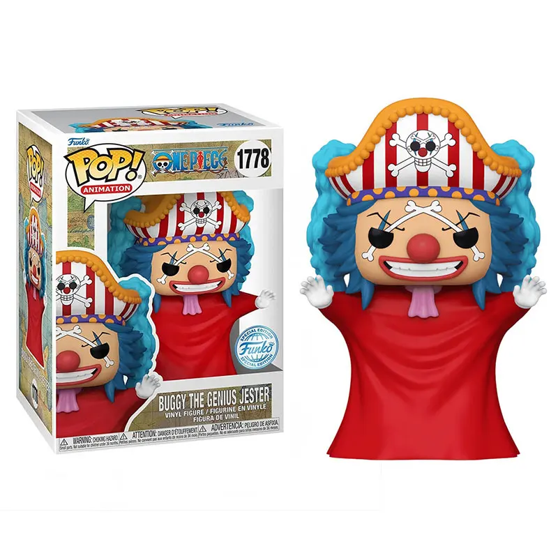 FUNKO POP Jester Buggy Figures Model Toys Anime One Piece Action Figures Cartoon Limited Edition Figureine Model Doll Kids Gifts