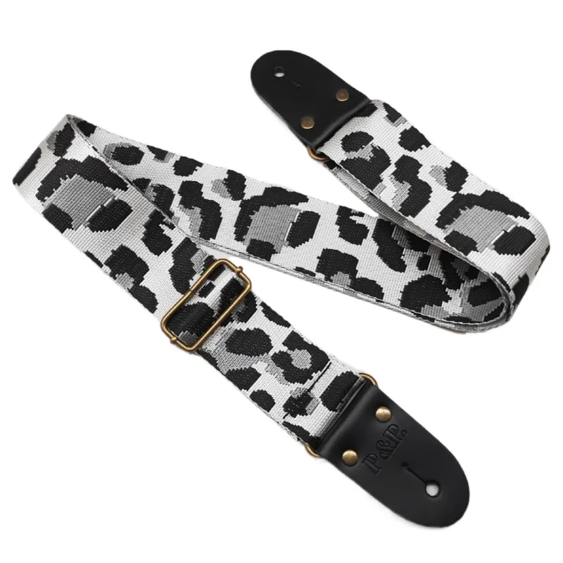 Leopard Leather Guitar Strap, PP, High Grade, Hot Selling