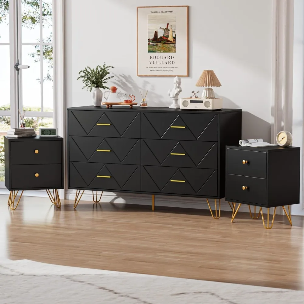 gray and black dresser Sikaic 7 Drawer Tall Dresser, Vertical Storage Chest of Drawers for Bedroom, Modern Furniture, Black main image 0