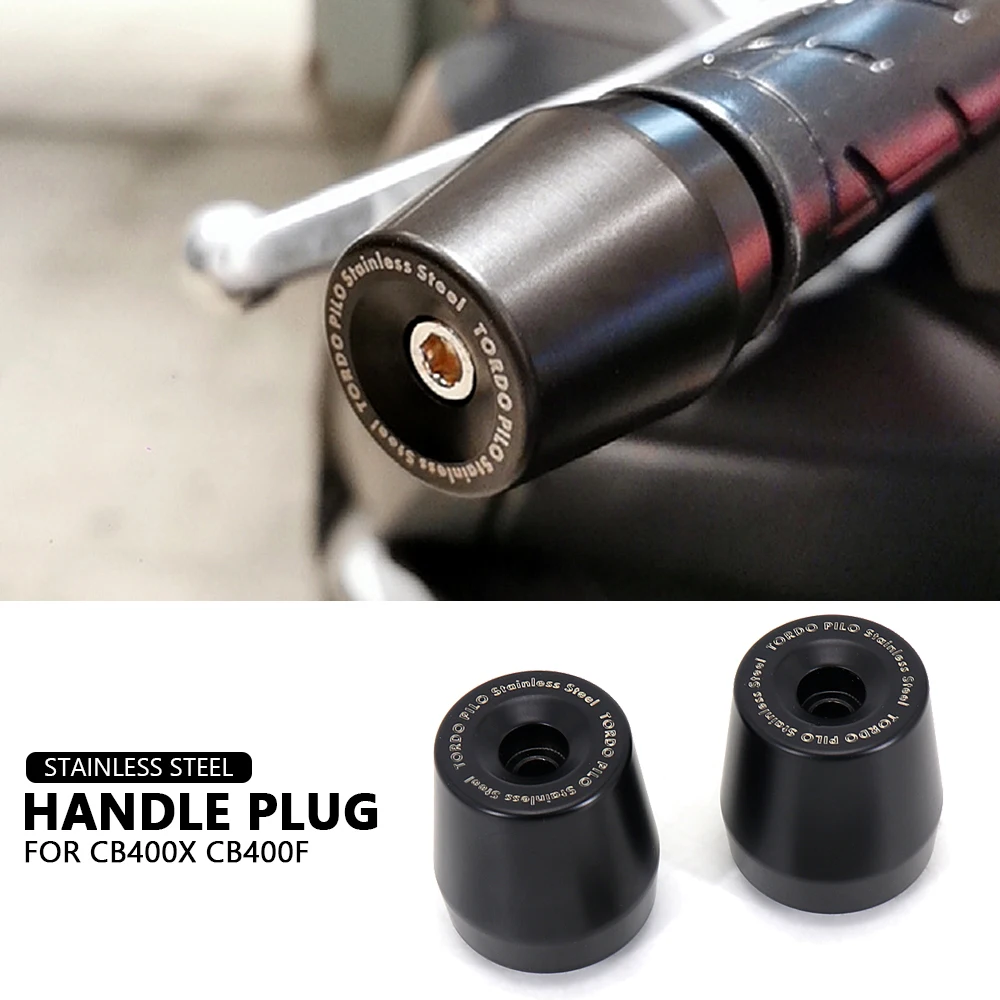 

Motorcycle Black/Silver Handlebar Grips Ends Handle Bar Ends Weights CNC Silder Plugs FOR HONDA CB400F CB400X CB 400 F CB 400X