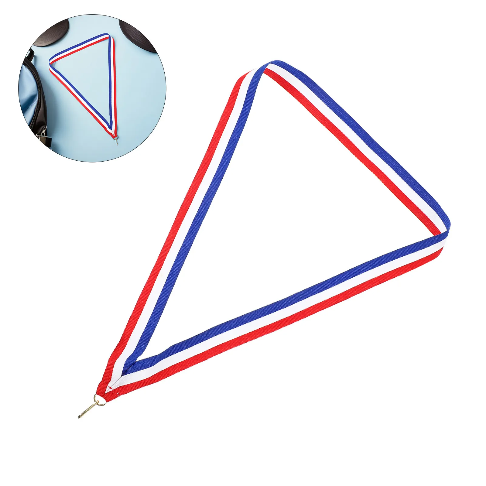 

50 шт. ленточных шнурков для медалей с застежкой-клипсой, мягкие тканевые ремешки на шею для школьных наград и спортивных соревнований