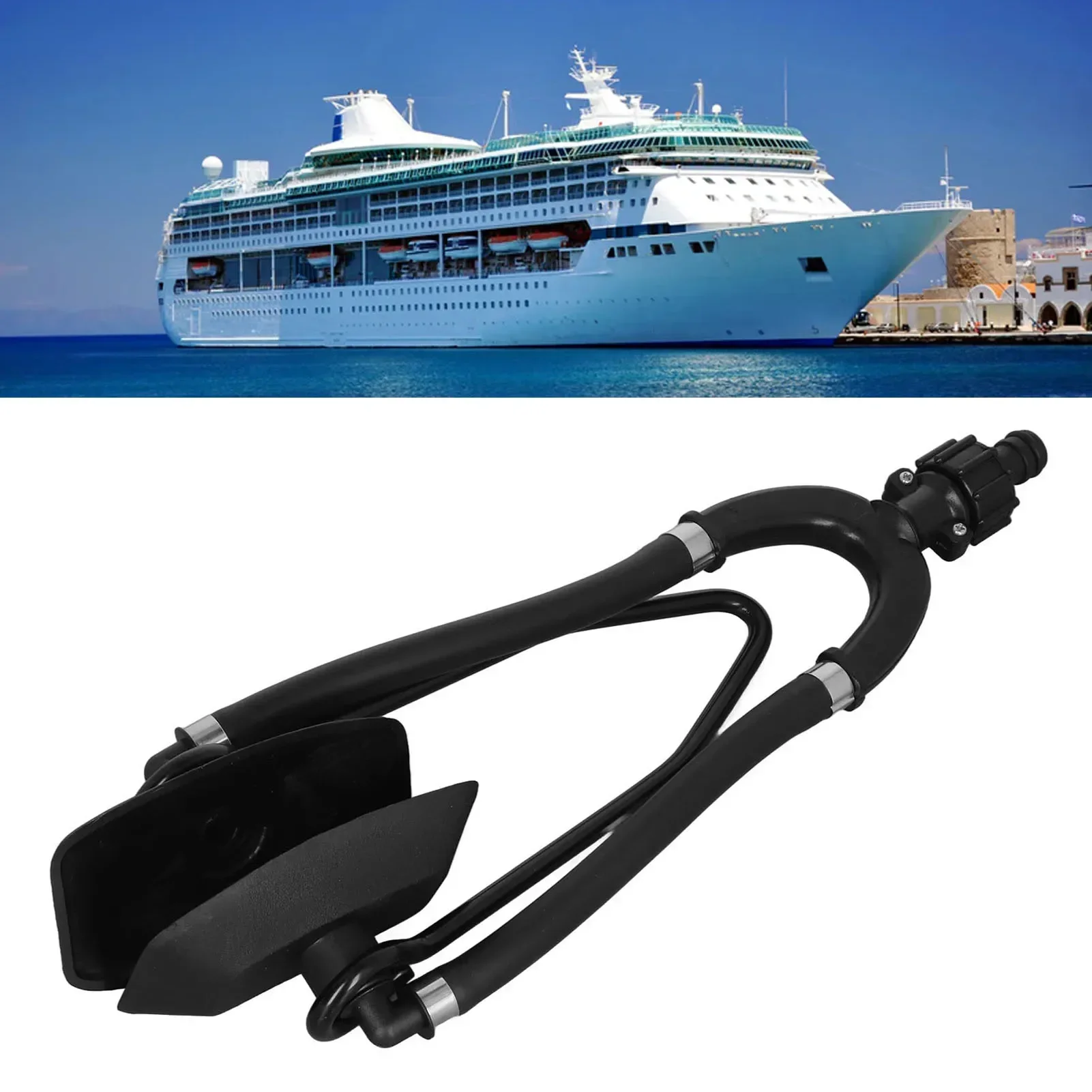 Boat Motor Flusher Nylon Dual Water Feed Rectangular Cup Muffs Outboard Engine Flushing Boat Hardware Accessories