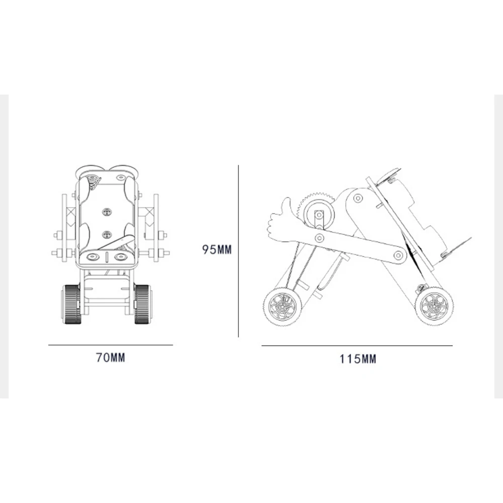 Fai da te pollici in su Robot Puzzle in legno giocattoli bambini assemblare costruzione costruttore blocchi modelli educazione esperimento Sience Worm Machine