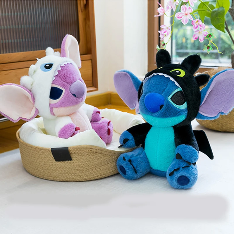 35/45 سنتيمتر أنيمي ليلو و غرزة الملاك أفخم محشوة دمية الكرتون Kawaii الحيوان وسادة نوم لعبة المواد الناعمة الأطفال فتاة هدية