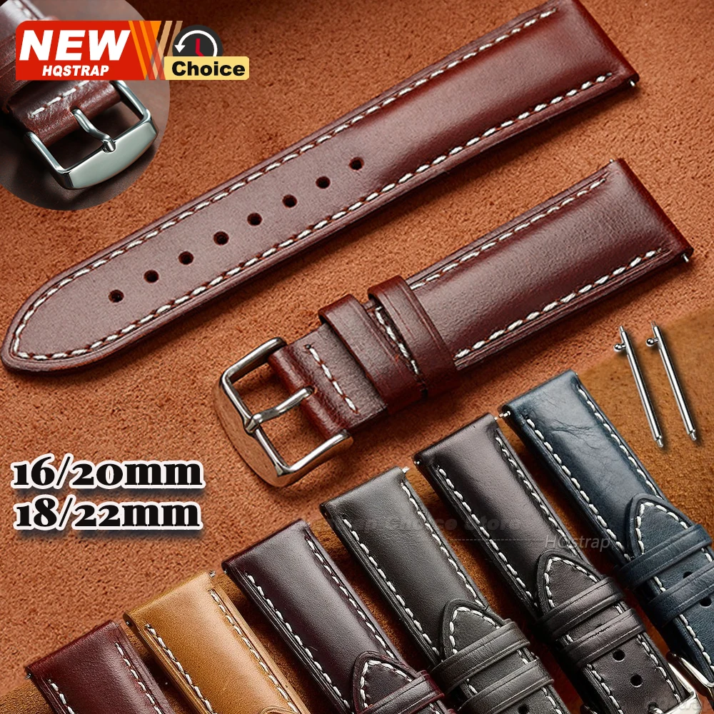 Omega Watches Smartwatch - Nuovo Cinturino in Pelle Cerata 16mm