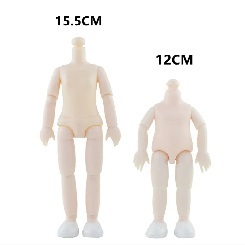 New 13 Articulated 1/8 BJD Girl's Tall 15.5cm and 12cm Plaything Plastic Nude Body Accessories Fashion DIY Gift Toy