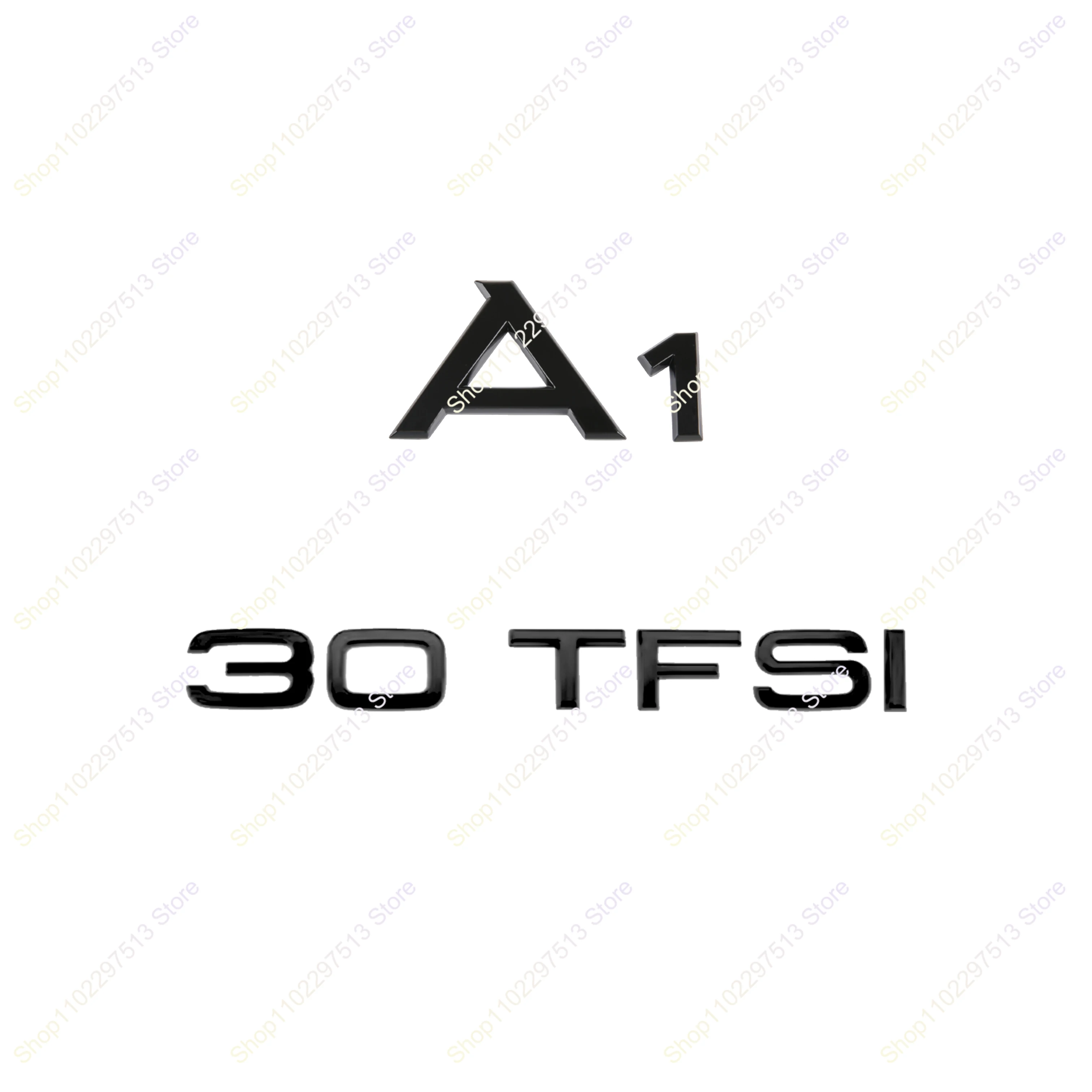 3D Glossy Black Chrome 30 35 40 TFSI TDI ABS Emblem For A1 Series Car Trunk Nameplate Upgrade Decals Sticker