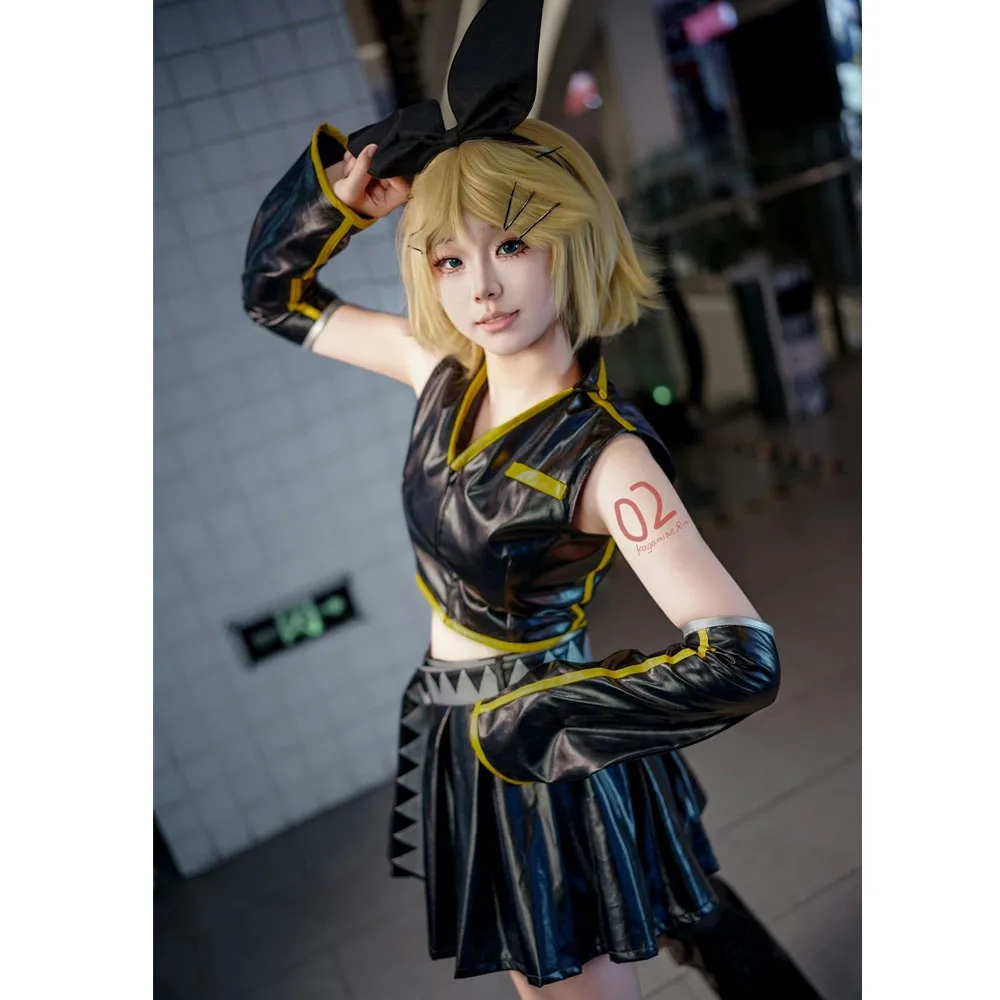 

Anime Game Rin Cosplay Costume Adult Unisex Leather PU Top Dress Suit 2026 Halloween Punk Party Outfit Uniform For Men Women