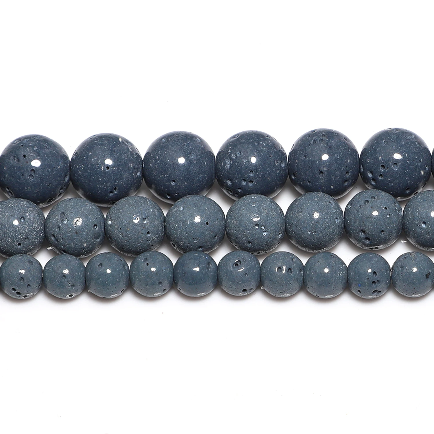 الحجر الطبيعي الأزرق المرجان الخرز الجولة 6 مللي متر 8 مللي متر 10 مللي متر فضفاض خزر عازل لصنع المجوهرات سوار ذاتي الصنع قلادة الإكسسوار