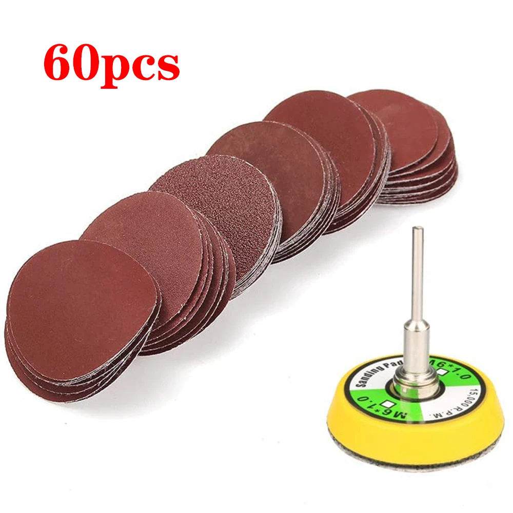 

Tao Hua Yuan 60pc 2inch Sanding Discs Pad Kit for Drill Grinder Rotary Tools with Backer Plate Includes 100-2000 Grit Sandpapers