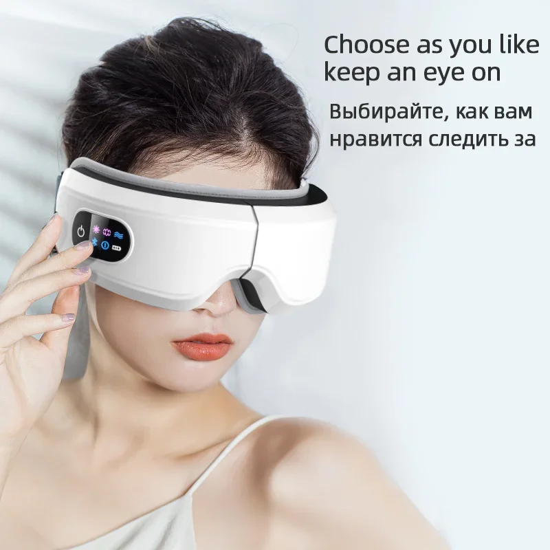 Eye Massager Vibration Therapy Air Pressure Heating Massage Relax Health Care Fatigue Stress Bluetooth Music Sleep aid