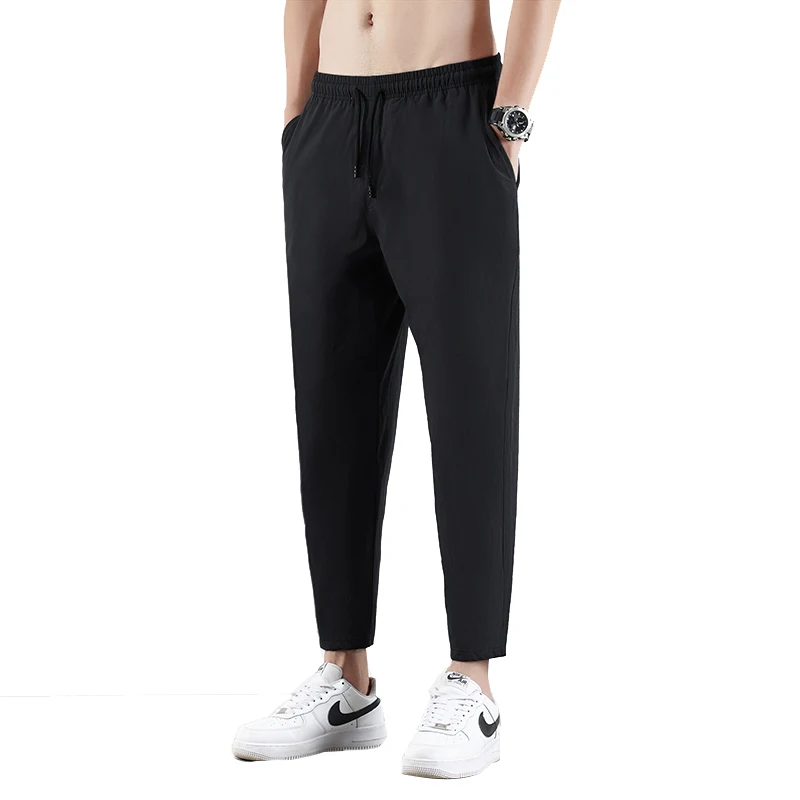 Męskie spodnie codzienne Business Stretch Slim Fit Elastic Waist Jogger Korean Classic Blue Black Grey Męskie spodnie markowe