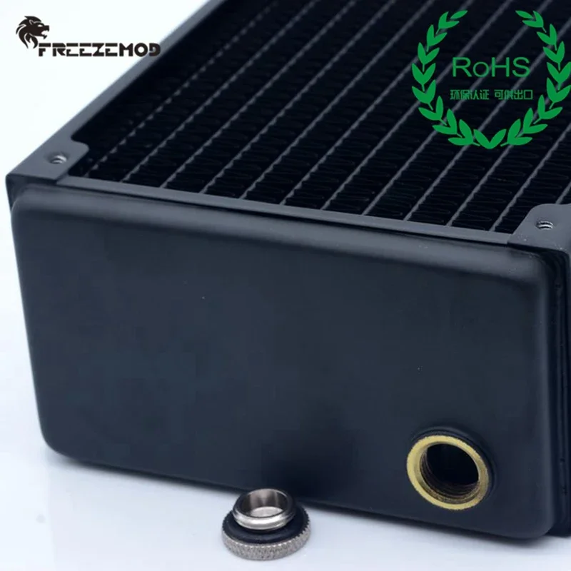 FREEZEMOD 120 المبرد النحاس المبرد 3 طبقات 65 مللي متر زعانف نحاسية سميكة G1/4 للكمبيوتر الكمبيوتر تبريد المياه TSRP-HP65-120