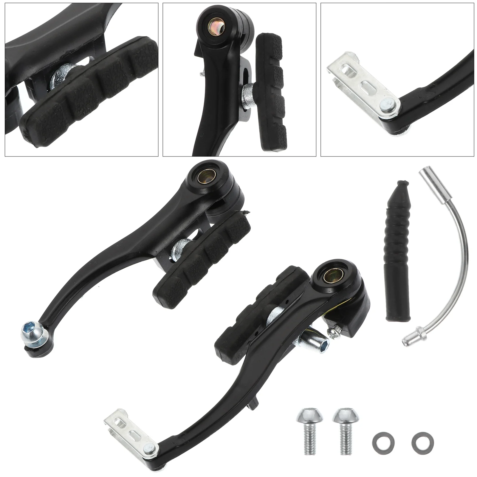

1Set Mountain Bike Brake Set Kit Alloy Bike Brakes High Strength Durable Replacement Parts Compatible Bikes