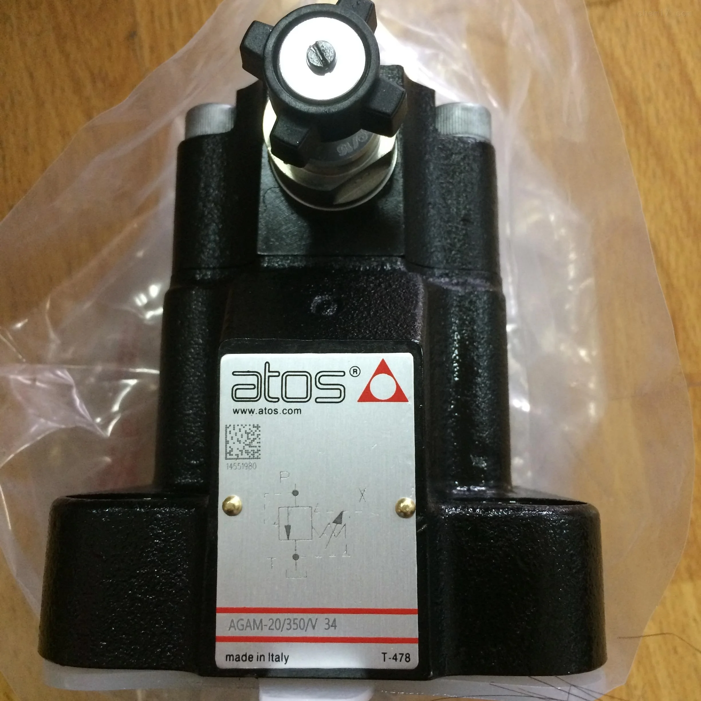 Originally installed in the library ATOS digital servo proportional valve DLHZO-TEB-SN-NP-040-L7110