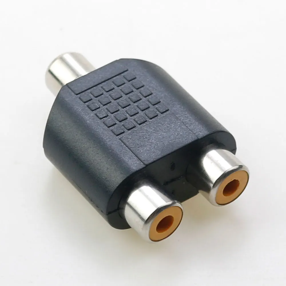 1 Stuks Rca Lotus Hoofd Vrouw Naar Twee Rca Vrouwelijke Tv Versterker Dvd Speaker Audio Plug Adapter Y Splitter