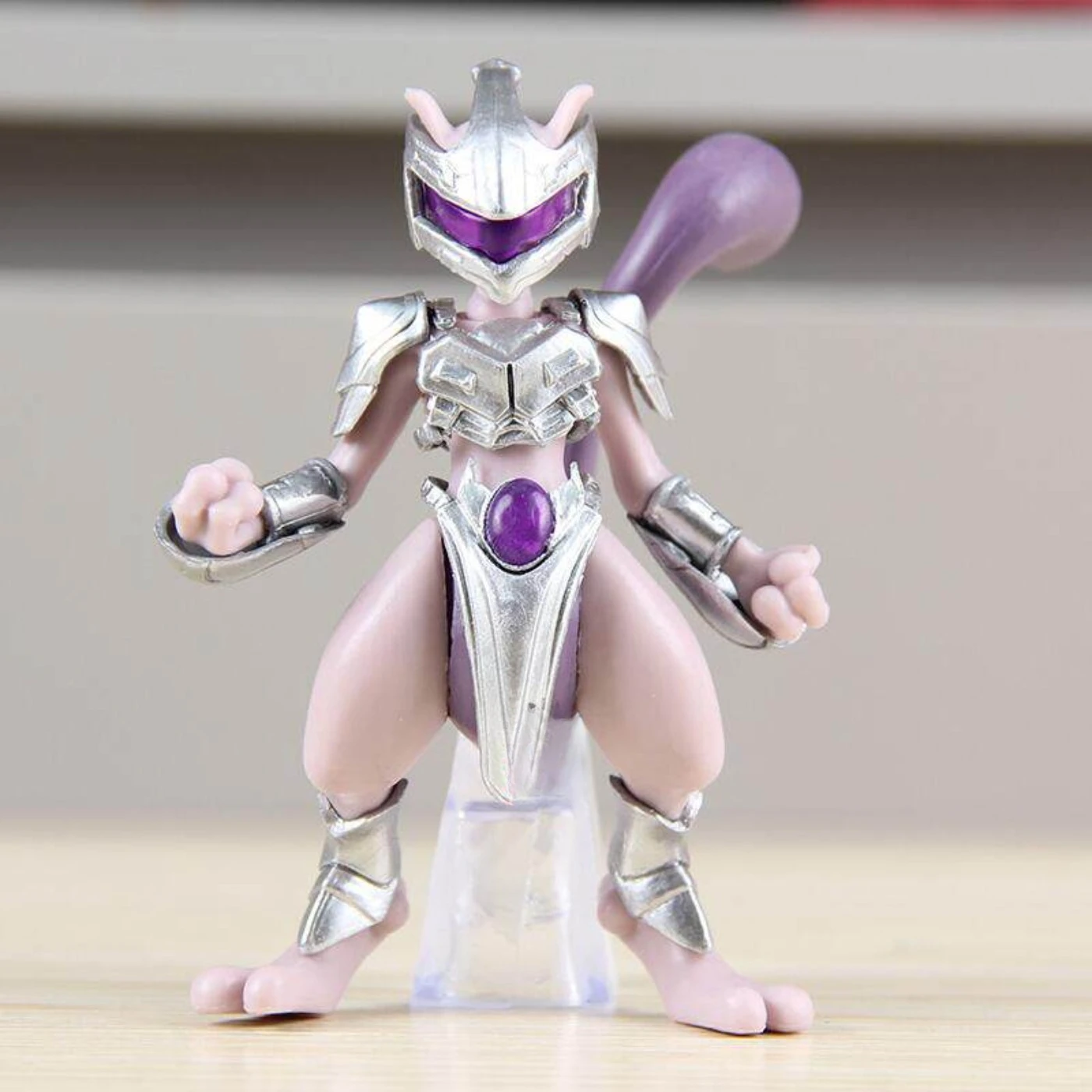 11-センチメートルポケモンフィギュアミュウツーアニメフィギュアスチールミュウツークール置物-pvc-像モデル装飾おもちゃギフトコレクション