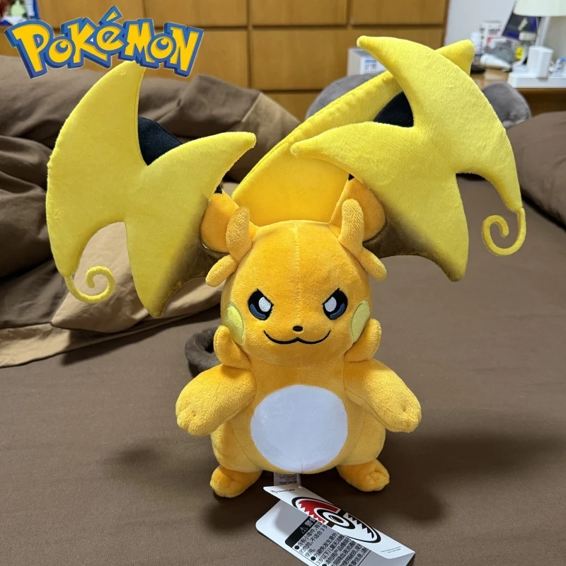 Genuine Pokemon Raichu Plush Toy Soft Stuffed Plushine Doll Kawaii Anime Throw Pillow Sofa Home Decoration Raichu X Y Toy Gift