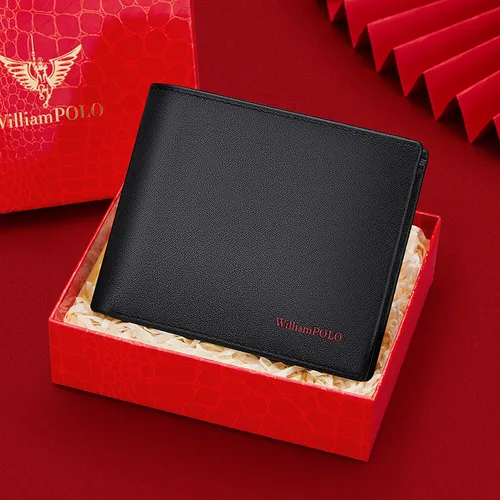 Imagen 1 del producto Cartera de alta gama de cuero genuino, tarjetero de moda, tarjetero multifuncional para hombre