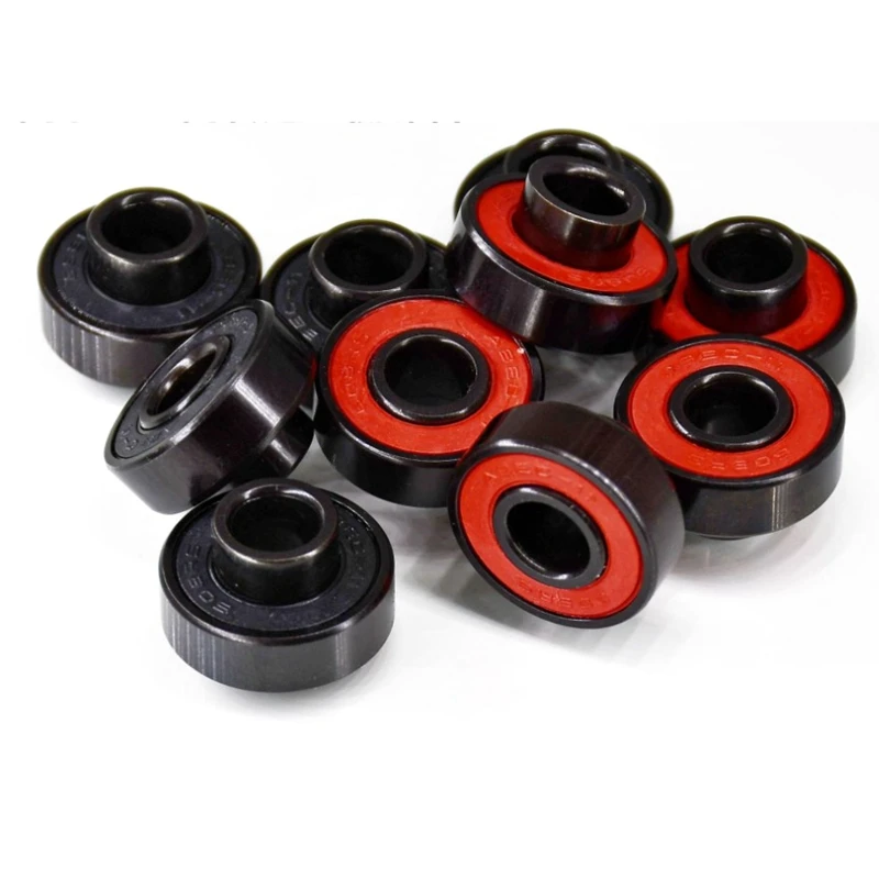 Free Shipping! 8pcs/Lot 8*22*12.6mm Longboard Bearing With Inner Extended 608 2RS Skateboard Ball Bearings With Ceramic Balls