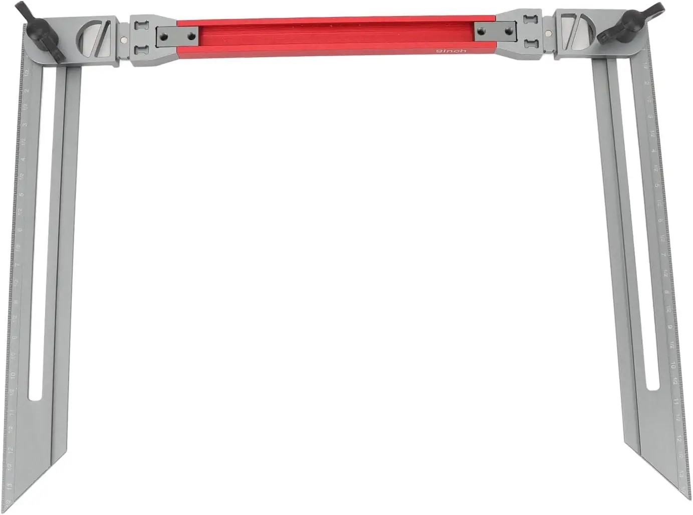 أداة قالب مداس الدرج، مقياس مداس درج من سبائك الألومنيوم لقياس عمق طول الزاوية، نطاق التحجيم التكيفي