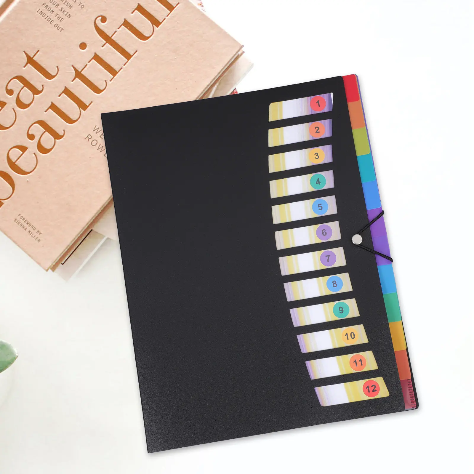 

Accordion File Folder A4 Multi-Layer Expanding Organizer Large Capacity Document Holder for Office School Travel Paper Storage