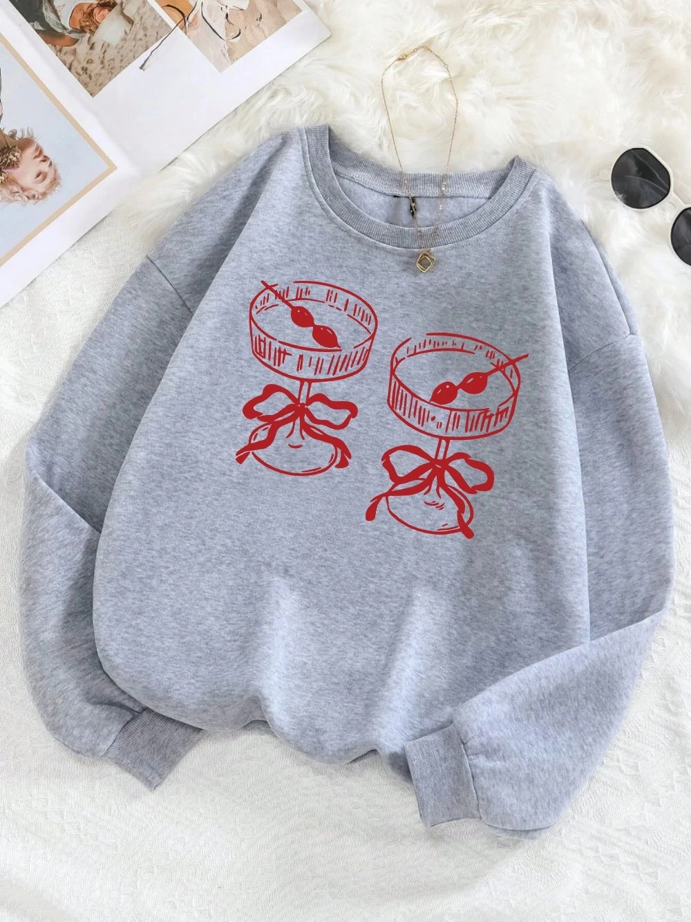 Sweat-shirt Design bouteille de beurre papillon pour femme, pull décontracté, vêtements Harajuku confortables, vêtements d'intérieur d'automne et d'hiver