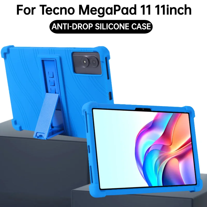 For Tecno MegaPad 11 11inch Tablet PC Case Tablet Shockproof Cover  Soft Silicon Stand Protective Shell