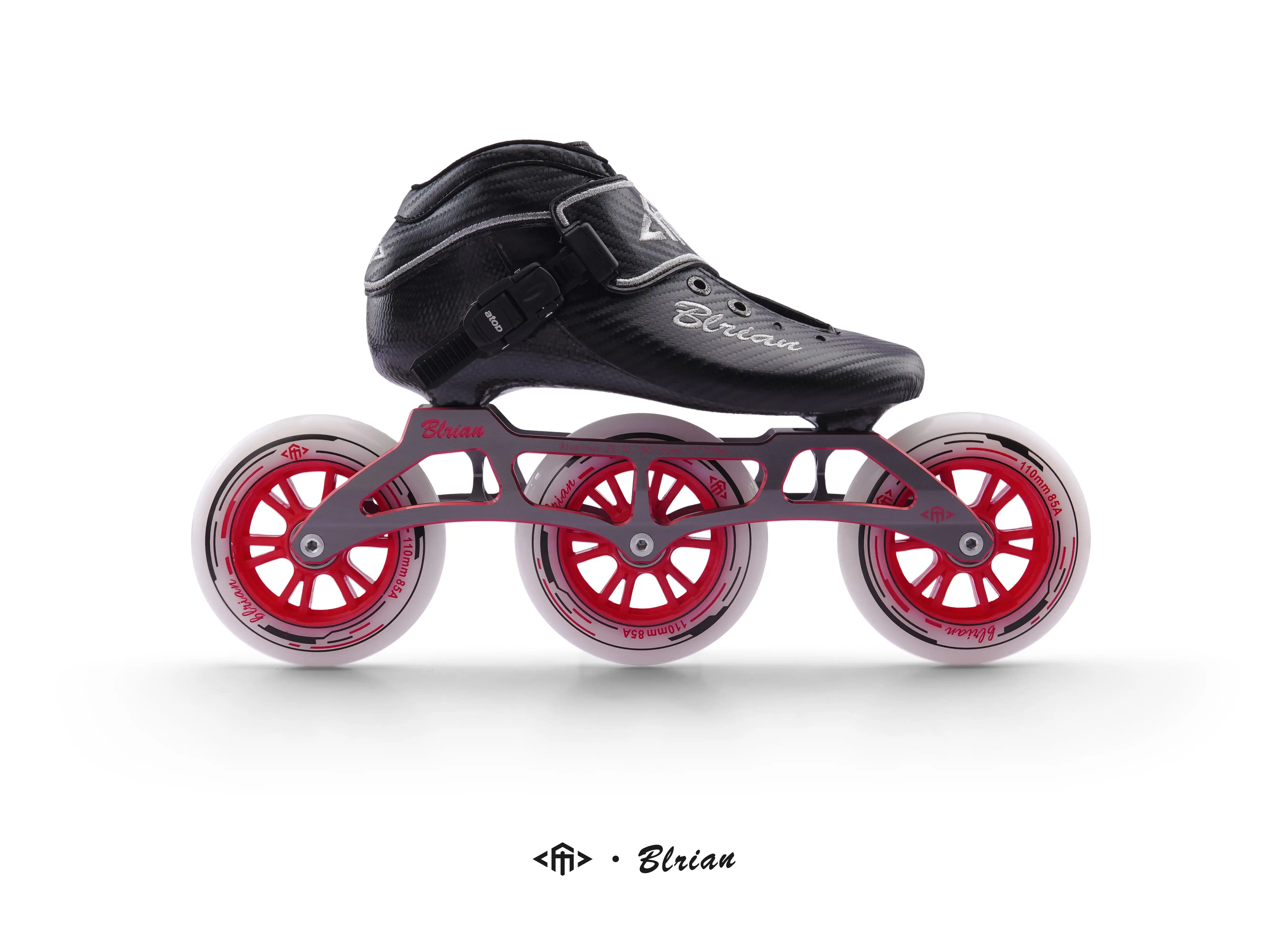 3 Wheels Carbon Fiber Aluminum Alloy Frame Speed Skates Blue White Red Black Pink Roller Shoes Skates Speed Microfiber Rolling