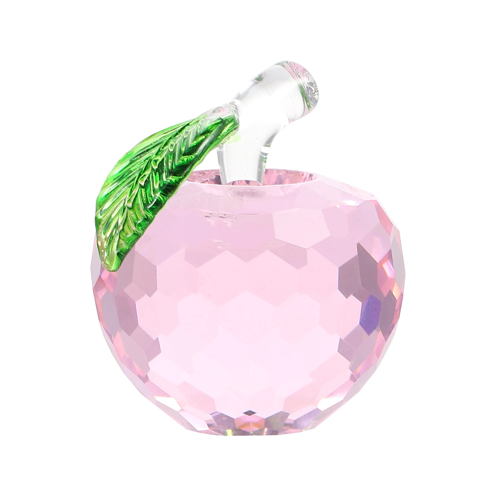 

Crystal Apple Christmas Paperweight Decoration Desk Gift nament Glass Figurine Present Lifelike Simulated Peace Safety Blessing