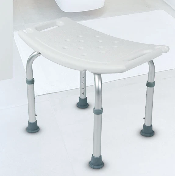 Lightweight anti slip aluminum alloy elderly shower chair adjustable  pregnant woman bathroom stool disabled bath chair