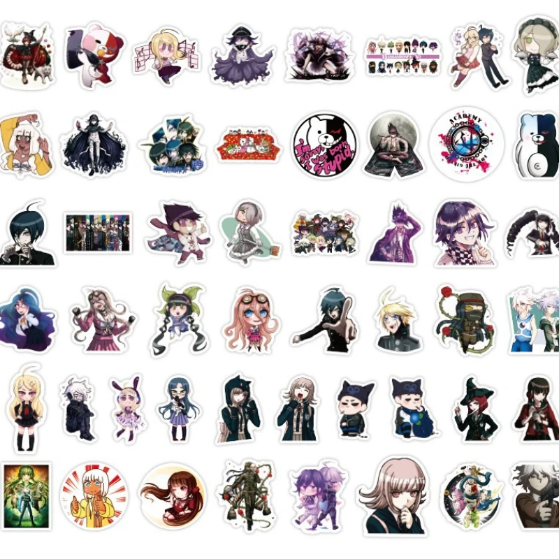 50PCS Sonia Nevermind Kirigiri Kyoko Komaeda Nagito Popular Anime Peripheral Stickers Luggage Laptop Cute Waterproof Stickers